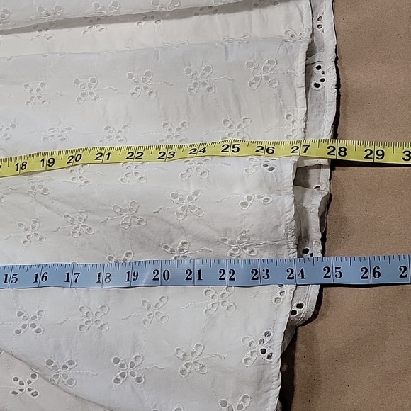 Zara Size M White Eyelet Fit & Flare Halter Mini Dress, NEW with Tag - Picture 10 of 13